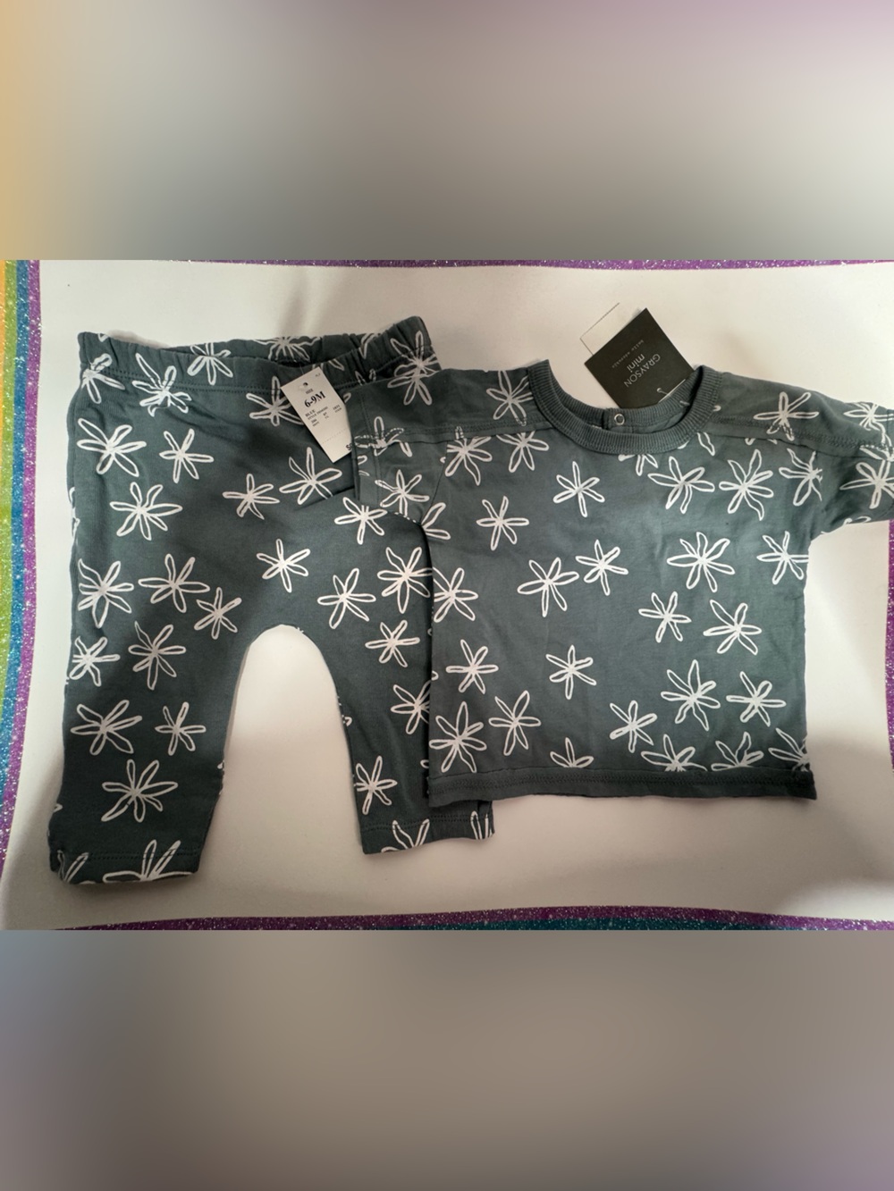 Grayson Mini Women's Blue Floral Knit Sweater